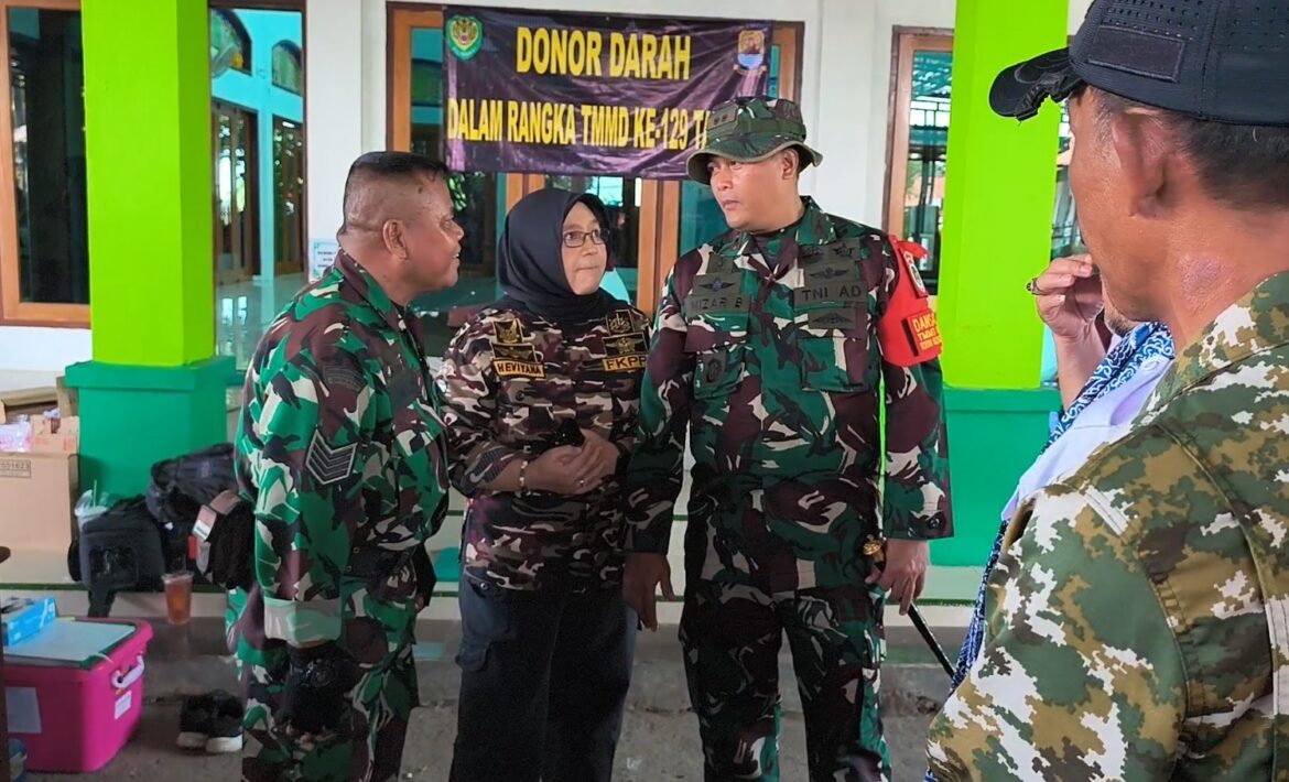 Setetes Darah untuk Negeri: TMMD ke-129 Kodim 0620/Kab. Cirebon Gelar Donor Darah Bersama PMI Kabupaten Cirebon